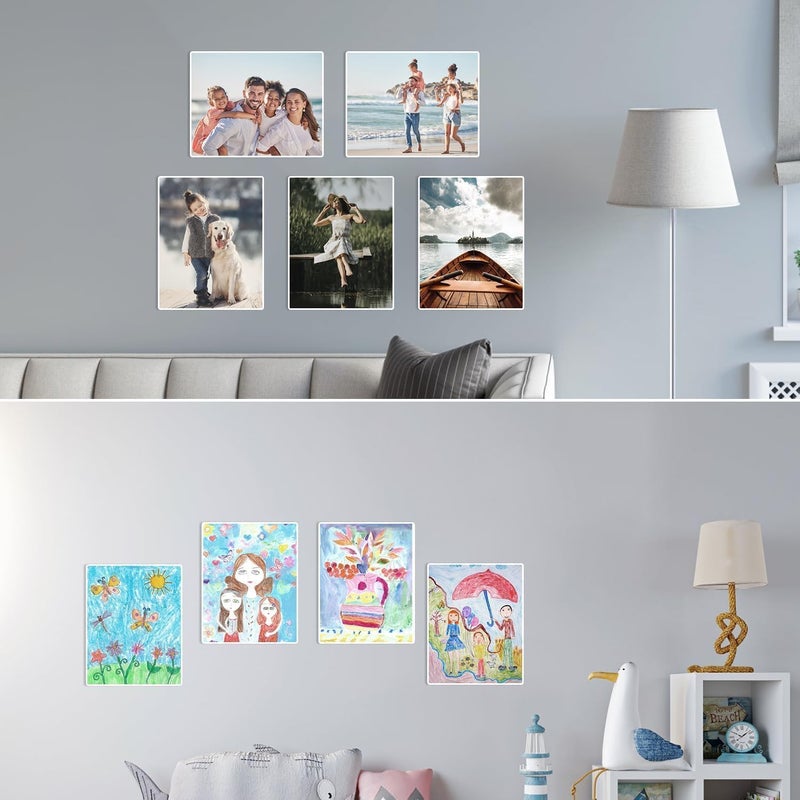 Azonee Acrylic Sign Holder, 8.5 x 11" Vertical Clear Wall Frame with Adhesive Tape, Plastic Display Holder for Photo, Menu, Flyer, Office, Home, Store, Business Use(6 Pack) - Image 5