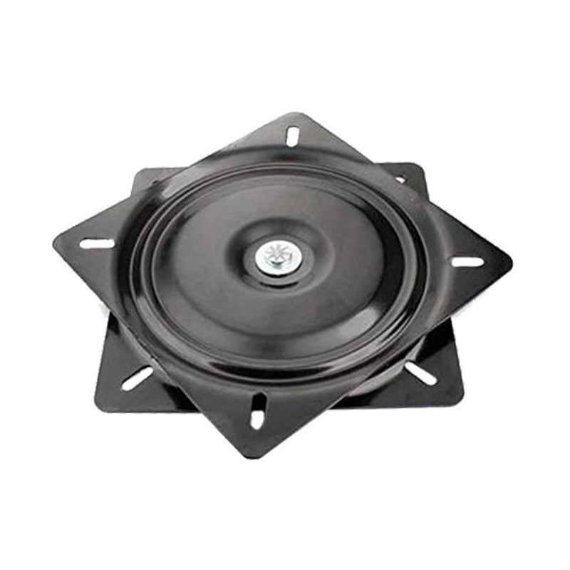 Lheng 8 Inch Black Heavy Duty Painted Square Turntable 360 Degree Rotating Iron Turntable