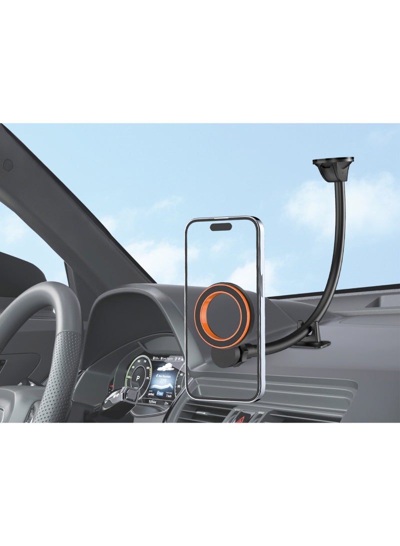 Cat - Cot حامل هاتف السيارة المغناطيسي Cat-Cot مع ذراع مرنة وقاعدة شفط، دوران 360° وقبضة قوية – حامل موبايل عالمي للوحة القيادة والزجاج الأمامي | CT-27 - Image 2