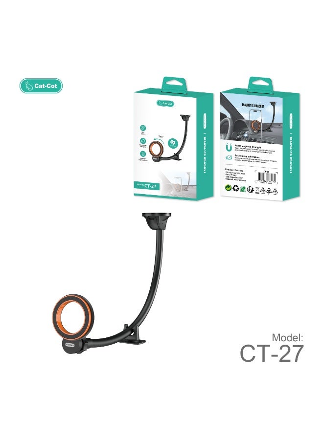 Cat - Cot حامل هاتف السيارة المغناطيسي Cat-Cot مع ذراع مرنة وقاعدة شفط، دوران 360° وقبضة قوية – حامل موبايل عالمي للوحة القيادة والزجاج الأمامي | CT-27 - Image 3