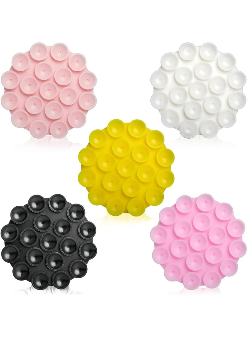 Oasisgalore 5PCS Silicone Suction Phone Cases - Self-Adhesive Holders for Mobile Phones, 5 Colors  - Image 1