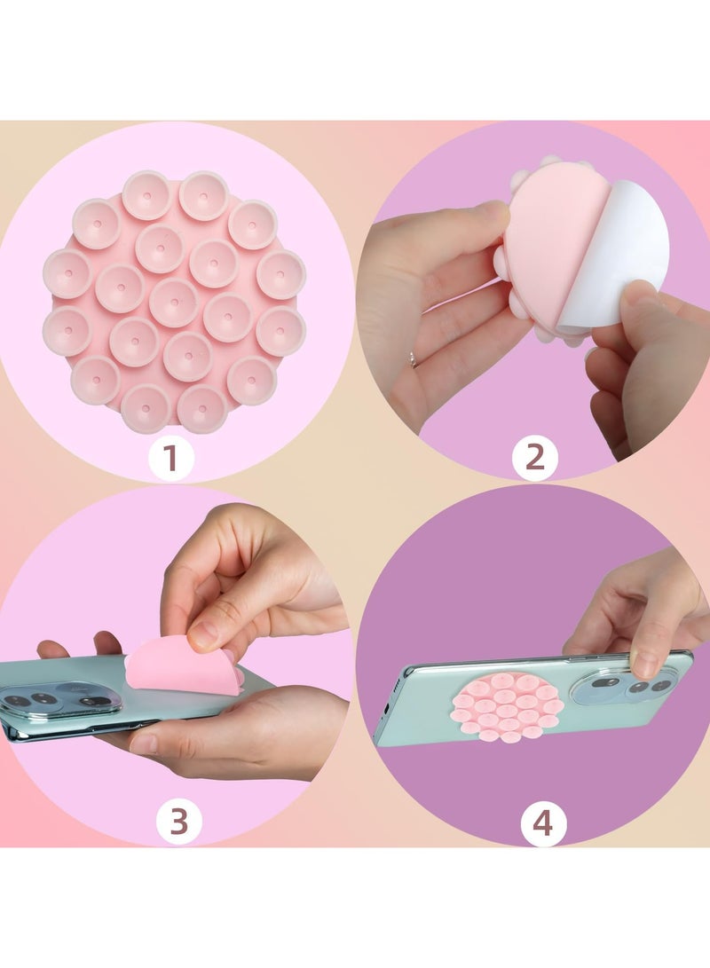 Oasisgalore 5PCS Silicone Suction Phone Cases - Self-Adhesive Holders for Mobile Phones, 5 Colors  - Image 3