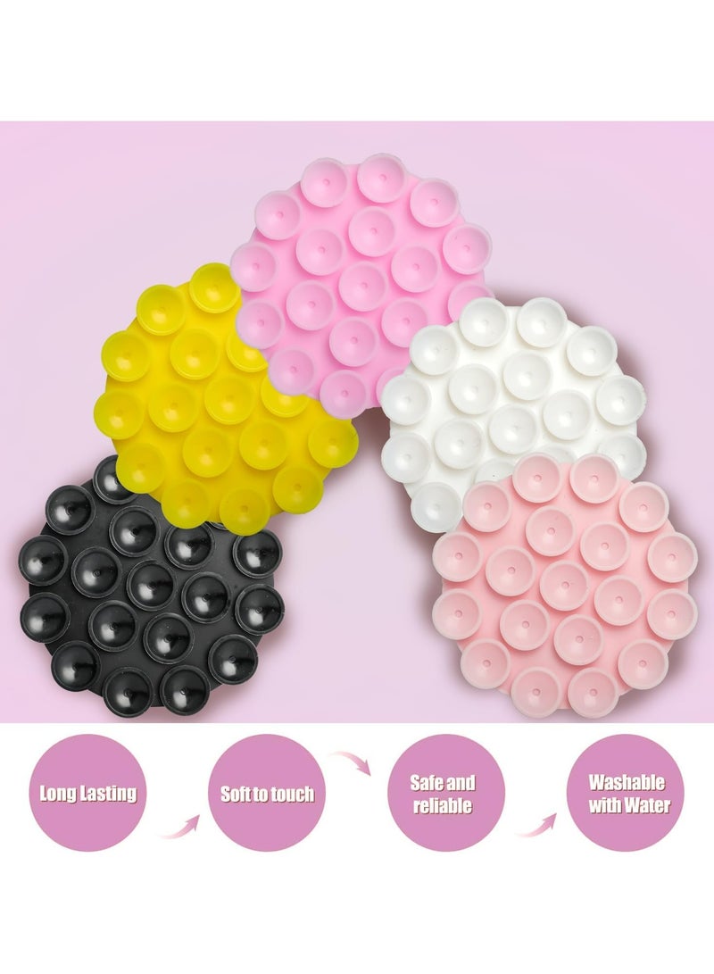 Oasisgalore 5PCS Silicone Suction Phone Cases - Self-Adhesive Holders for Mobile Phones, 5 Colors  - Image 5