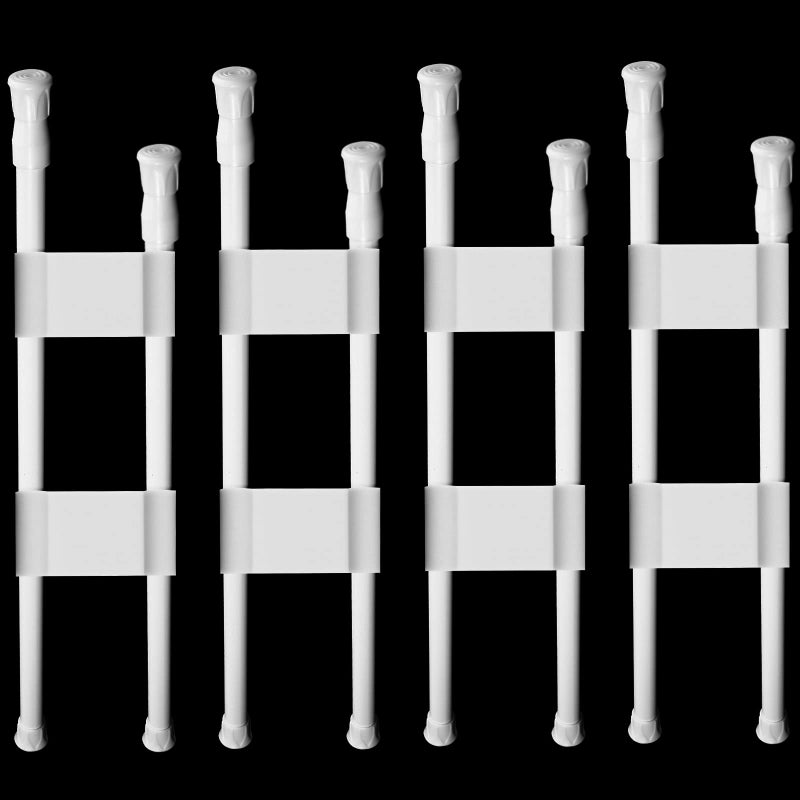 Zubebe 4 Pcs Double RV Refrigerator Bar Adjustable Spring Tension Fridge Rod RV Fridge Bars RV Refrigerator Accessories to Hold Drinks in Place Avoid Spills ExtendableWhite 118197 Inch