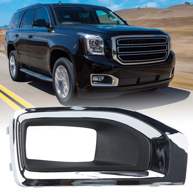 Clidr Fog Light Chrome Trim Cover for GMC YukonYukon XL 20152020 Passenger Side 22936427 GM1039187 Right