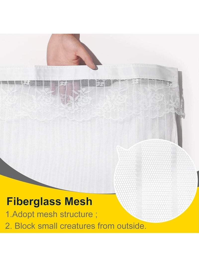 GUDOO Magnetic Fly Screen Door Heavy Duty Bug mesh Curtain with Powerful Magnets and Full Frame Magic Tape Insect Protection Door no Gap Keep Bugs Out 110 x 220 cm White  - Image 5
