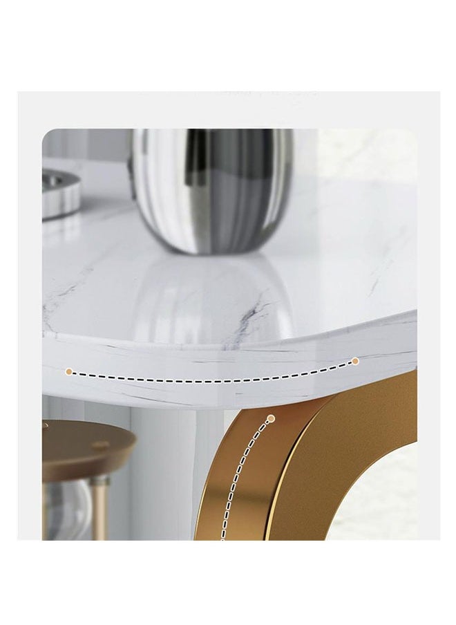 Beauenty - White Marble Night Stand with Golden Metal Frame,3 Tier Small Side Table with Storage Basket,Bedside Table for Living Room Bedroom Small Spaces - Image 1