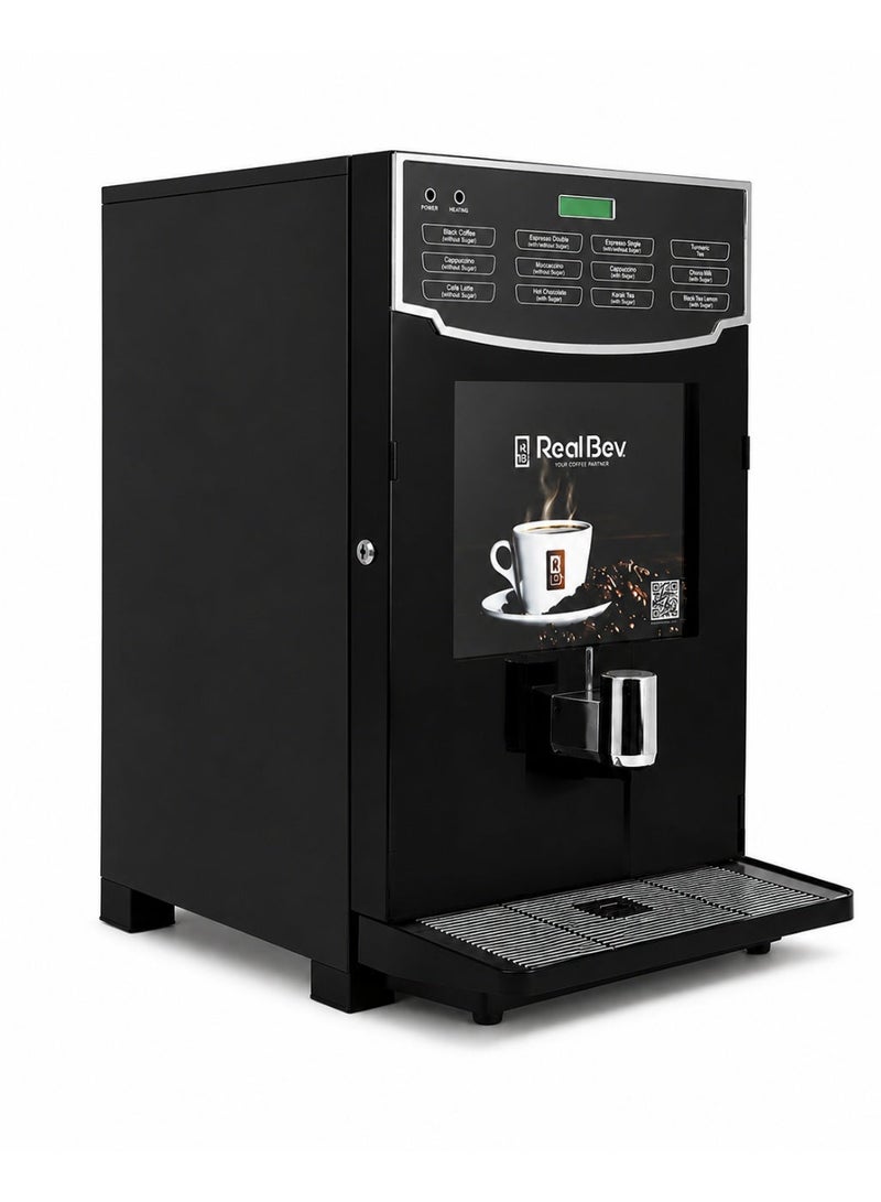 RealBev 12 Option Coffee Vending Machine | Automatic Tea & Coffee Dispenser with 12 Beverage Choices & Sugar-Free Options | Commercial Hot Beverage Machine for Offices, Cafés, Hotels & Workplaces - Image 1