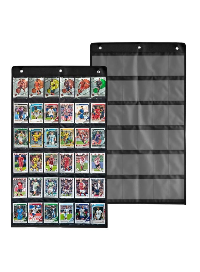 AAiphuwew 2 Pack 36 Cards Display Case, PET Baseball Card Display Case, Sport Card Holder - Football Basketball Trading Card Wall Display - Image 1