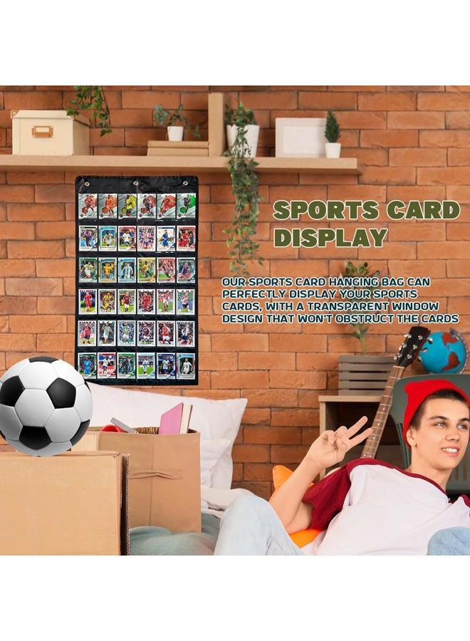 AAiphuwew 2 Pack 36 Cards Display Case, PET Baseball Card Display Case, Sport Card Holder - Football Basketball Trading Card Wall Display - Image 2