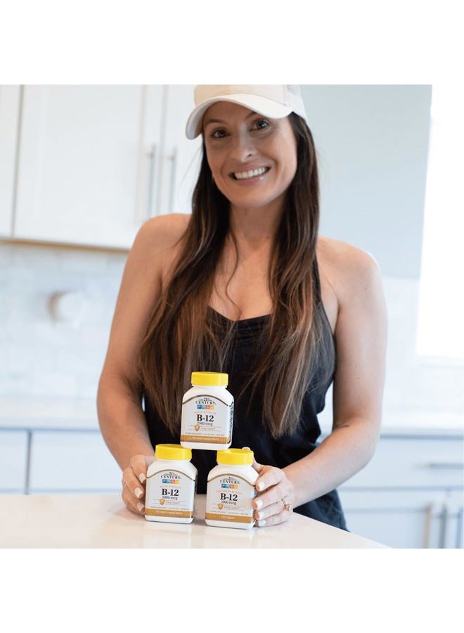 21st Century ب-12 5000 ميكروغرام، 110 قرص بنكهة الكرز تحت اللسان، 110 عدد - Image 2