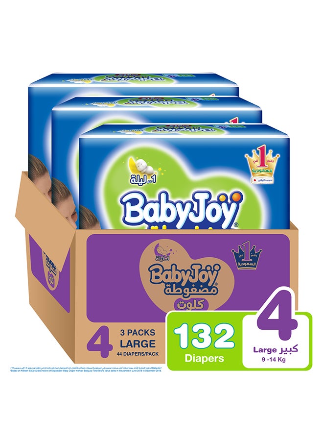BabyJoy Cullotte Unisex Jumbo Pack Large 3x44 Size, 9-14kg