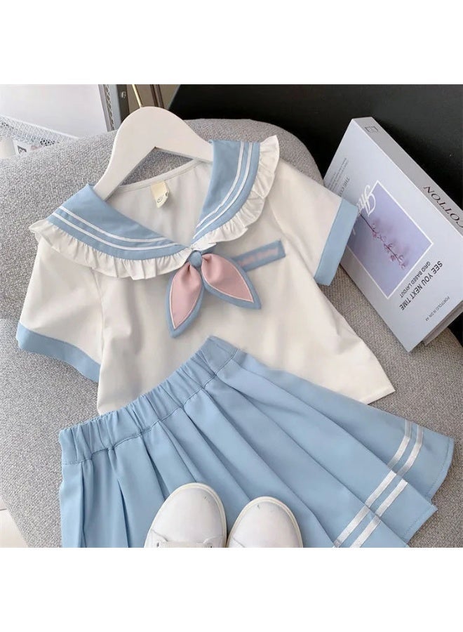 Loose Fit Girls Sailor Uniform Two Piece Set, Classic College Style School Clothes For Teen Girls 12 13 14 15 16 Years Old - Image 4