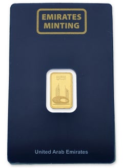 EMIRATES MINTING Emirates Minting 2.5 Grams Museum of the Future and Emirates Towers Gold Bar 999.9 Purity  - Image 1