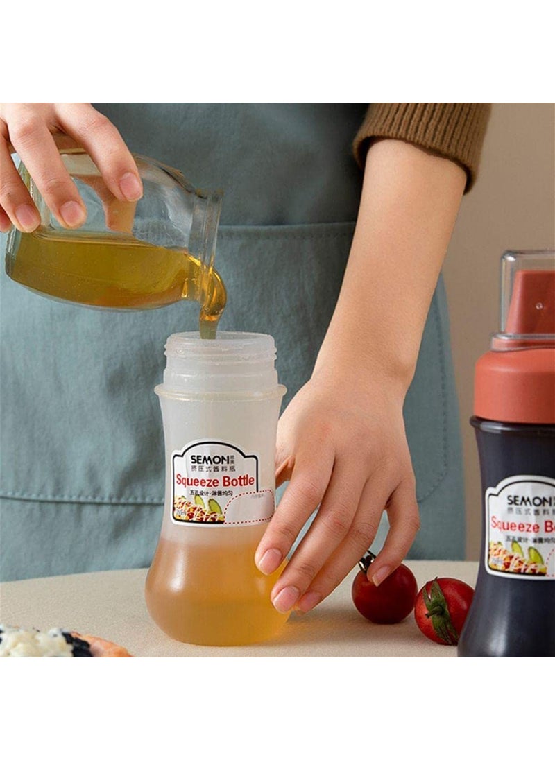 Gopinath Autolink Gopinath Autolink 350ml Squeeze Bottle Portable Sauce Bottle with Lid Five Holes Sauce Dispenser Bottle Multipurpose Kitchen Tools for Sauce Vinegar Oil Ketchup Cruet 1  - Image 5