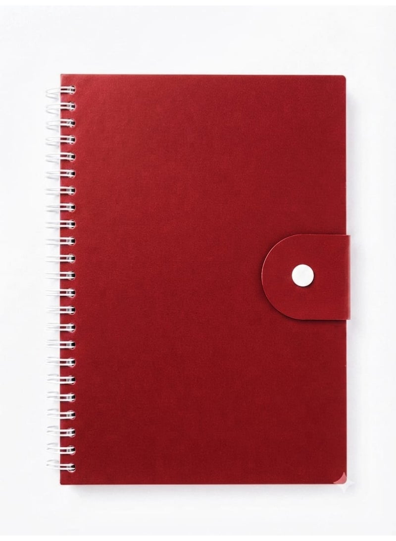 Mintra A5 Note Book, Lined, 90 Sheets, Dark Red - Image 1
