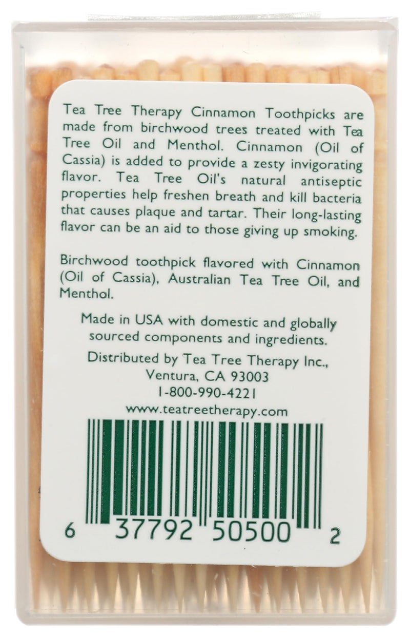 Tea Tree Therapy Toothpick Cinnamon, 100 pc - Image 2