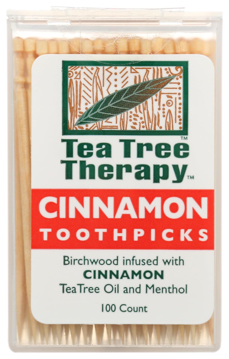 Tea Tree Therapy Toothpick Cinnamon, 100 pc - Image 1