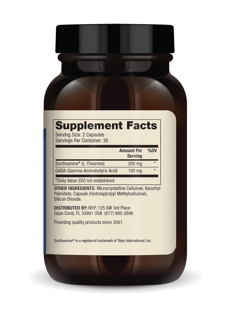 Dr. Mercola L-Theanine Plus Gaba 200 Mg L-Theanine And 100 Mg Gaba Per Serving 60 Capsules Dietary Supplement  - Image 2