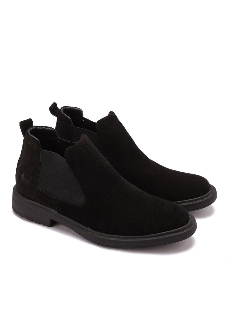 Men's Half Boots Premium Suede Elegant Non-slip Rubber Sole - Image 1