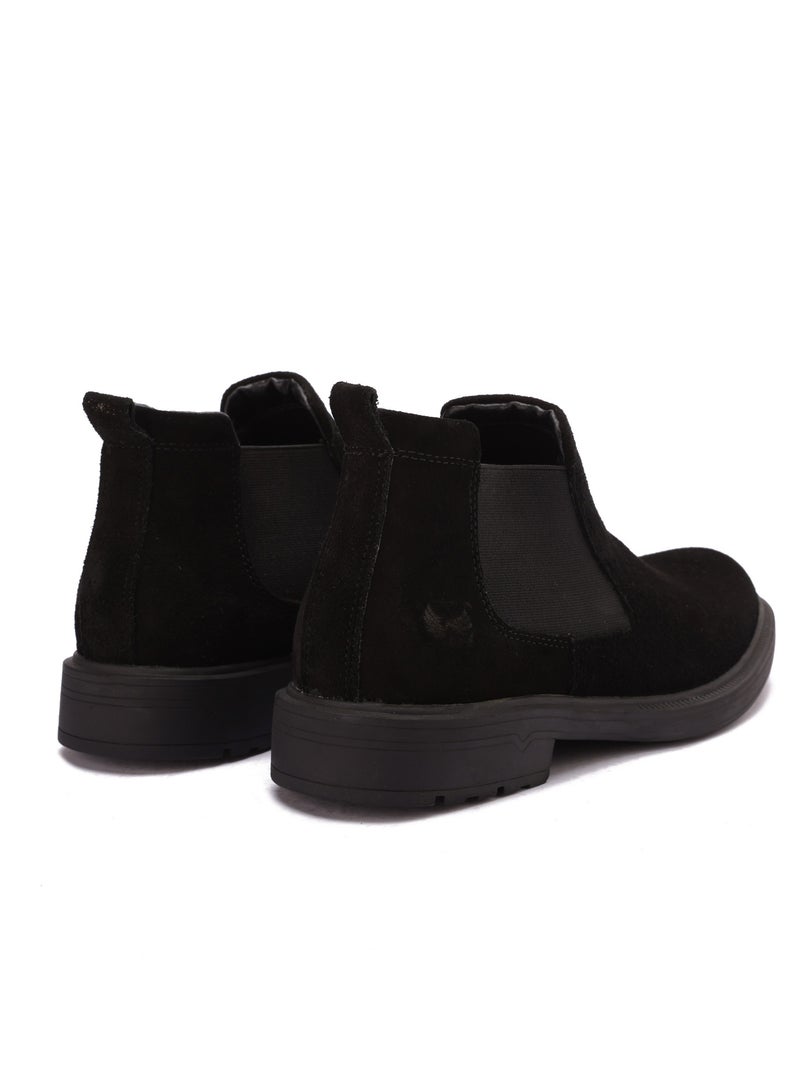 Men's Half Boots Premium Suede Elegant Non-slip Rubber Sole - Image 2