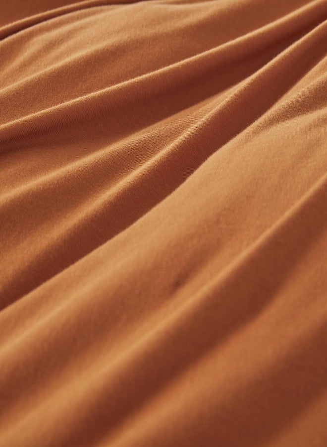 H HOUSEHOLD Household 100% Jersey Cotton Pillowcase 20”x36”-Light Weight, Comfortable, Super Soft Pillow Case with Envelope Closure Set of 2 (Burnt Orange, King Size Pillowcase) - Image 5