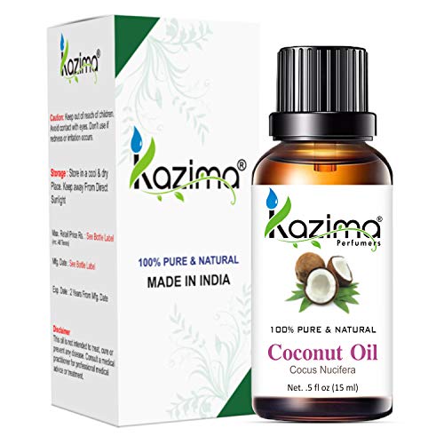 KAZIMA Combo of Cold Pressed Castor Carrier Oil and Coconut Carrier Oil for Hair, Skin and Body, 15 ml each - Image 3