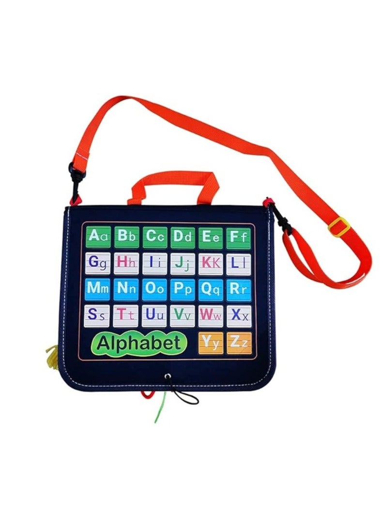 Busy Board Sensory Travel Toy for Toddlers, Montessori Learning to Dress Activity Toy, for Preschool Age with Buckle, Shoe Lace, Clock and Alphabet, Busy Book Bag Toy for Kids  - Image 4