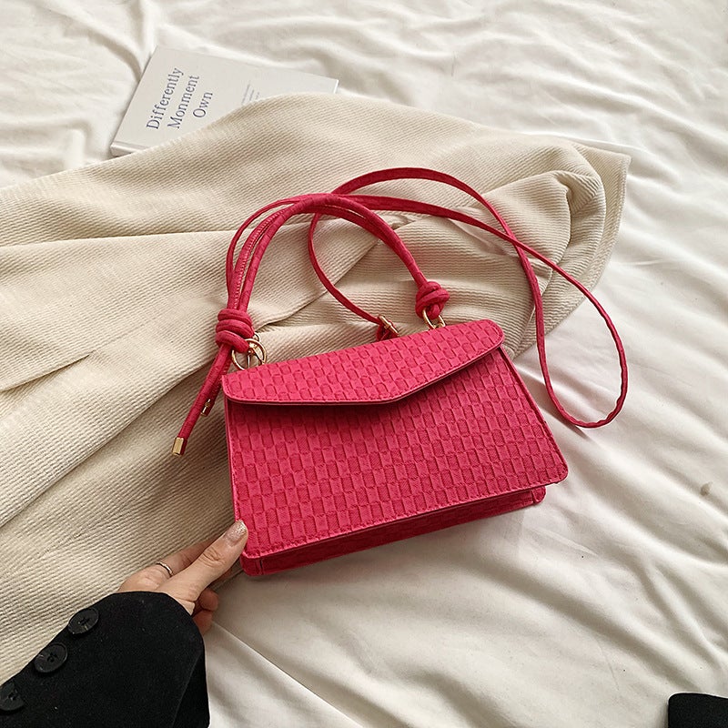 High-Value Sense Of Foreign Style Check Handbag Women'S 2024 Autumn New Korean Fashion Woven Cross-Body Small Square Bag - Image 1
