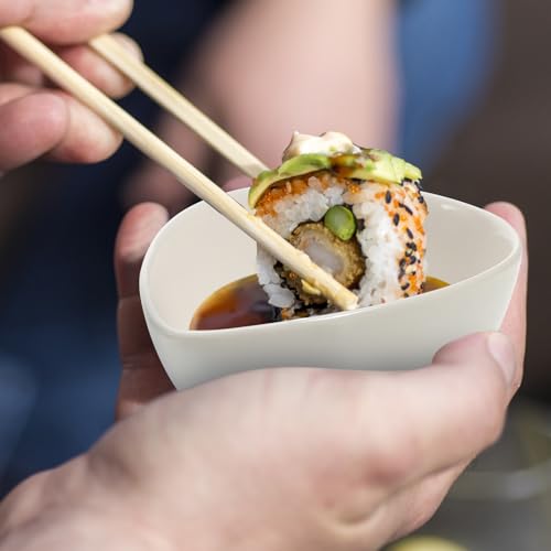 Hemoton 5Pcs Condiment Serving Bowls Teardrop Shaped Sauce Serving Dish Set for Dipping Sauces Soy Sauce Mustard Sweet and Sour Compact Kitchen Tableware for Home and Restaurant - Image 2