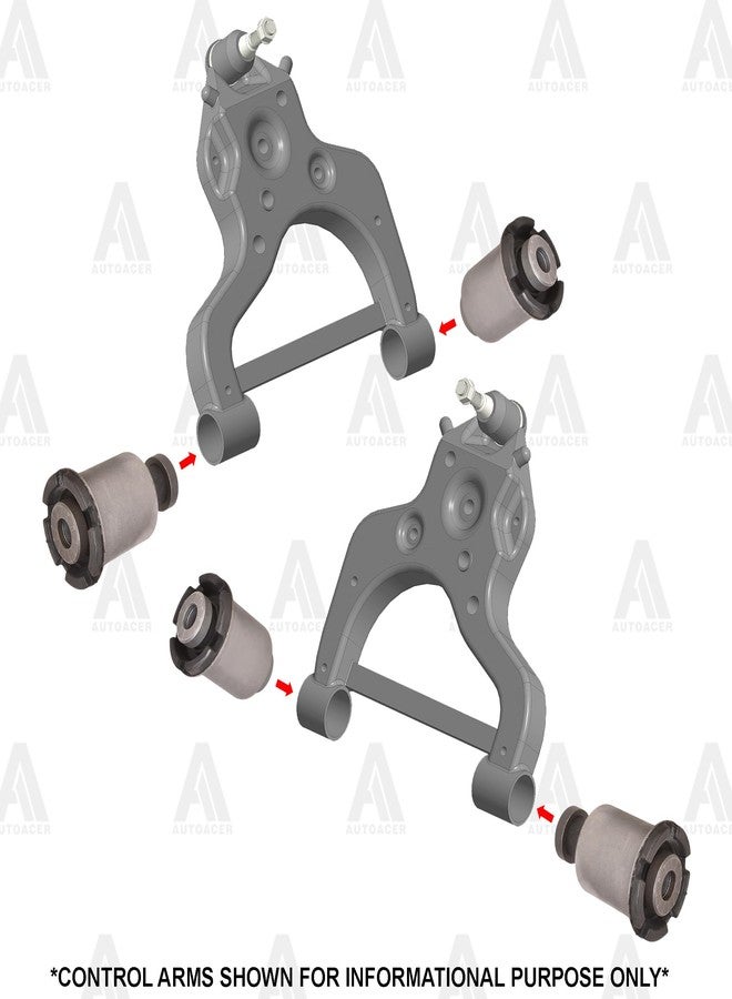 AUTOACER Front Lower Bushings Kit 4 Pcs - Control Arm Bushes Left & Right for Expedition 2007-2014, F-150 2009-2014, Navigator 2007-2014, OEM# EL1Z3079A, EL3Z3079A, EL1Z3078A, EL3Z3078A, EL1Z-3079-A - Image 4