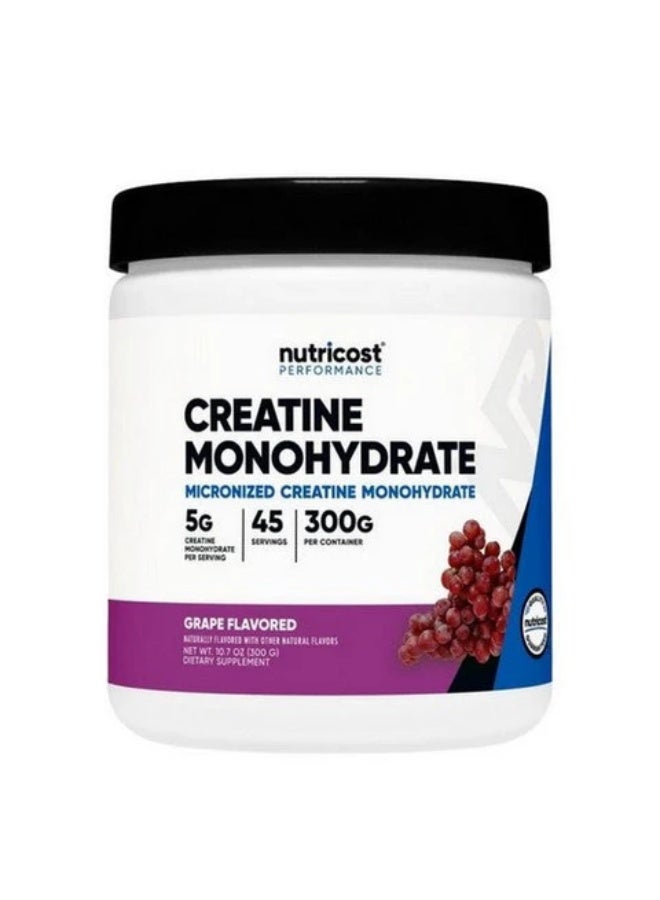 Nutricost Creatine Monohydrate Powder 300g Grape - Image 1