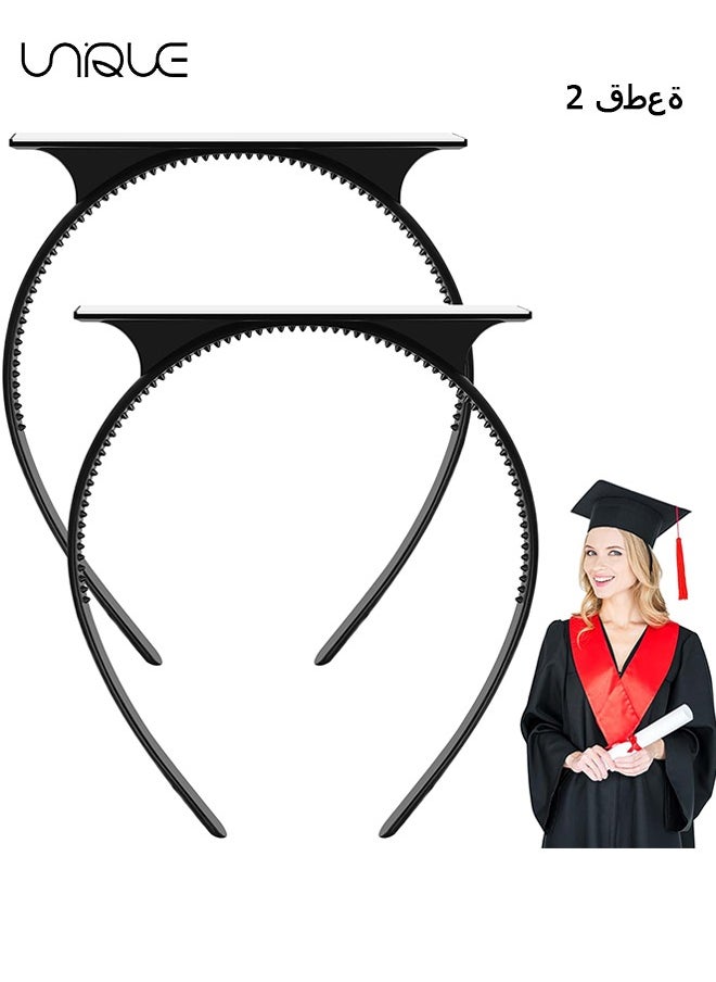 Unique - 2 Pack Graduation Cap Headband, Grad Cap Headband Insert Secures Your Graduation Cap and Hairstyle, Upgrade Inside Graduation Cap Headband - Image 1