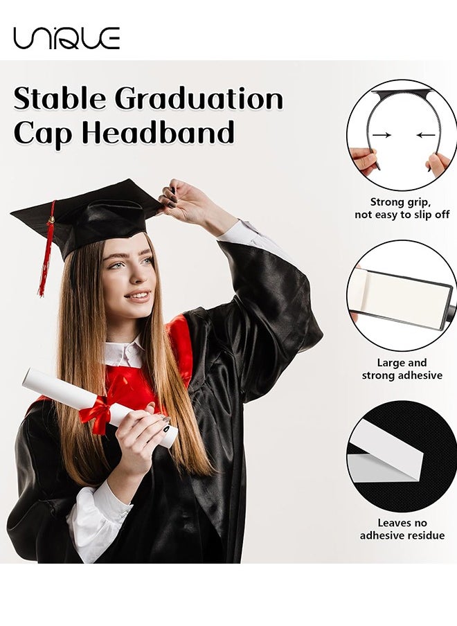 Unique - 2 Pack Graduation Cap Headband, Grad Cap Headband Insert Secures Your Graduation Cap and Hairstyle, Upgrade Inside Graduation Cap Headband - Image 1
