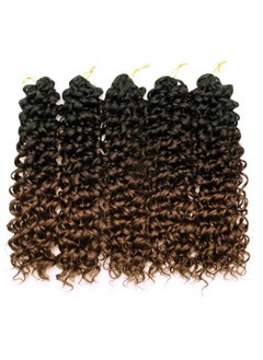 YXCHERISHAIR GoGo Curl Crochet hair 18inch Water Wave Crochet hair Ombre Synthetic Bohemian Crochet Braid Deep Wave Braiding hair Extensions (5Packs,1B/4/30)  - Image 2