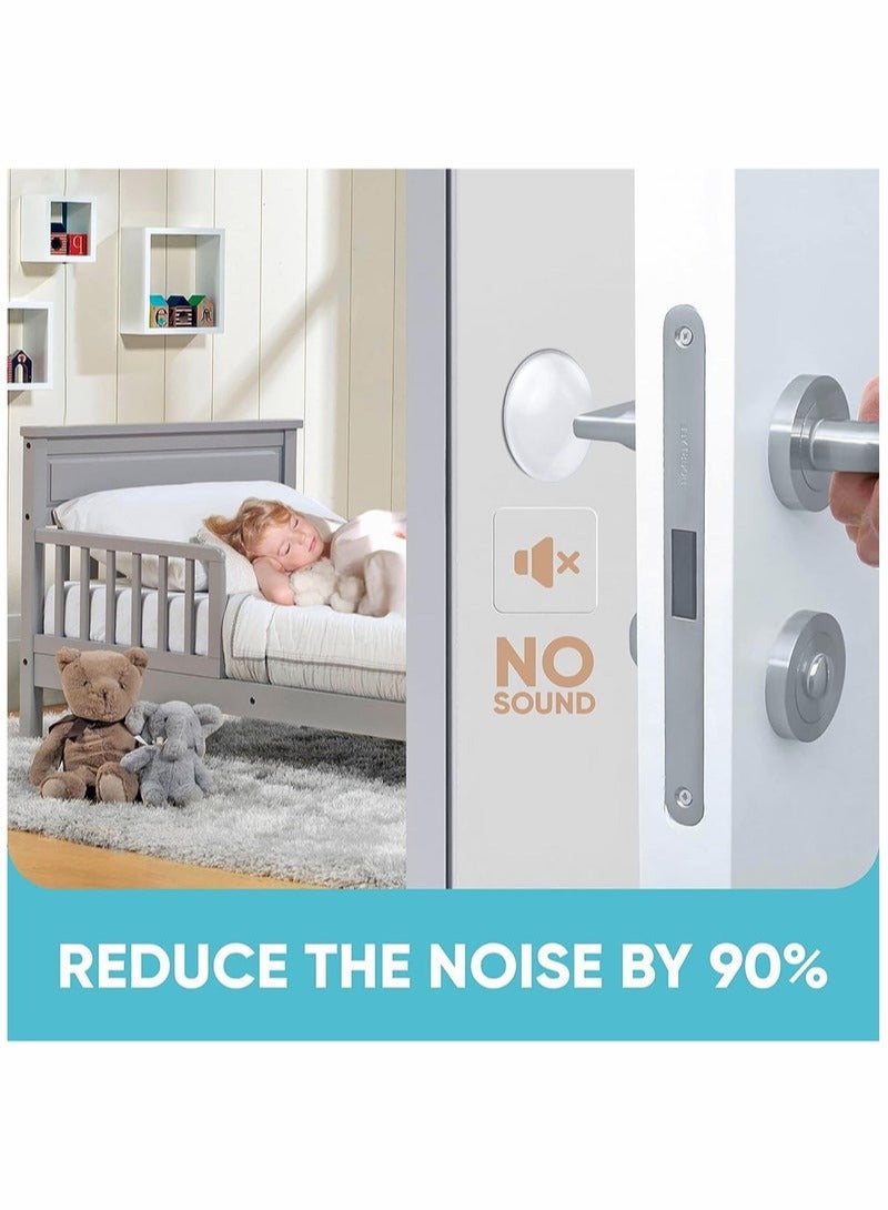 زي جي تريو 12 قطعة سيليكون الباب سدادة واقيات الجدار لحماية باب الجدار مقبض باب الثلاجة الباب ، مقبض الباب حامي الجدار مع الالتصاق القوي شفافة جولة سيليكون مقبض الباب الوفير - Image 4