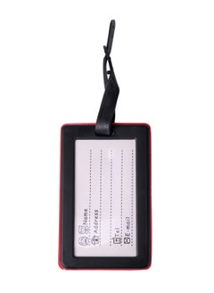 Cuisine Art Luggage Tag with Name ID Card, Personalized Identifier ID Labels, Flexible PVC Travel Tags, Secure Travel Luggage Labels for Baggage Identity, Suitcase Tag  – "NOT YOUR BAG" Text, Red  - Image 2