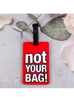 Cuisine Art Luggage Tag with Name ID Card, Personalized Identifier ID Labels, Flexible PVC Travel Tags, Secure Travel Luggage Labels for Baggage Identity, Suitcase Tag  – "NOT YOUR BAG" Text, Red  - Image 4