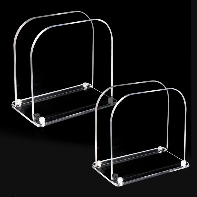 YESFRESH NAPKIN HOLDER CLEAR 2COUNT SETUPRIGHT WINDPROOF NAPKIN HOLDERS FOR KITCHENASSEMBLY HOME DCO ACRYLIC TISSUE DISPENSER FOR DINNER KITCHENCLEAR