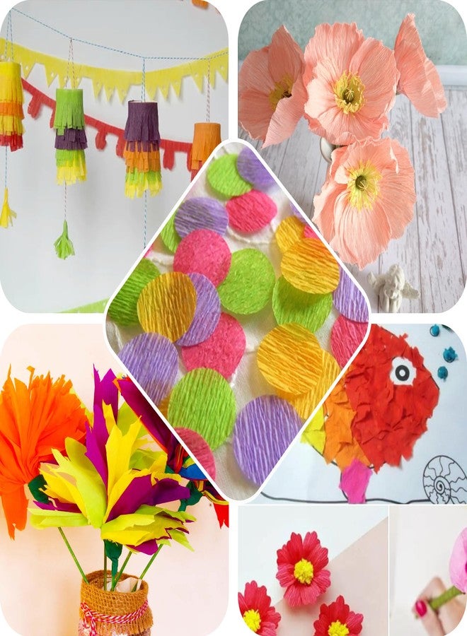 بيشيدا لفة ورق كريب وردي من بيشيدا، عرض 9.8 بوصة وطول 8 أقدام، ورق كريب لصنع الزهور، وحفلات الزفاف، وتزيين حفلات أعياد الميلاد، والأعمال اليدوية (لفتان) - Image 3