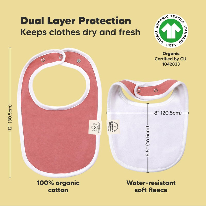 KeaBabies 8-Pack Organic Baby Bibs for Boys, Girls - Soft Cotton Drooling and Teething Bibs for Baby Girl & Boy, Extra Absorbent, Easy To Clean & Put On for Toddler, Newborn, Infant 0-24 Months (Muted Pastel) - Image 3