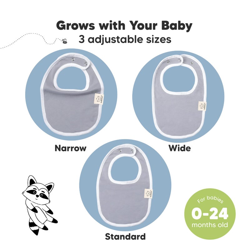 KeaBabies 8-Pack Organic Baby Bibs for Boys, Girls - Soft Cotton Drooling and Teething Bibs for Baby Girl & Boy, Extra Absorbent, Easy To Clean & Put On for Toddler, Newborn, Infant 0-24 Months (Muted Pastel) - Image 4