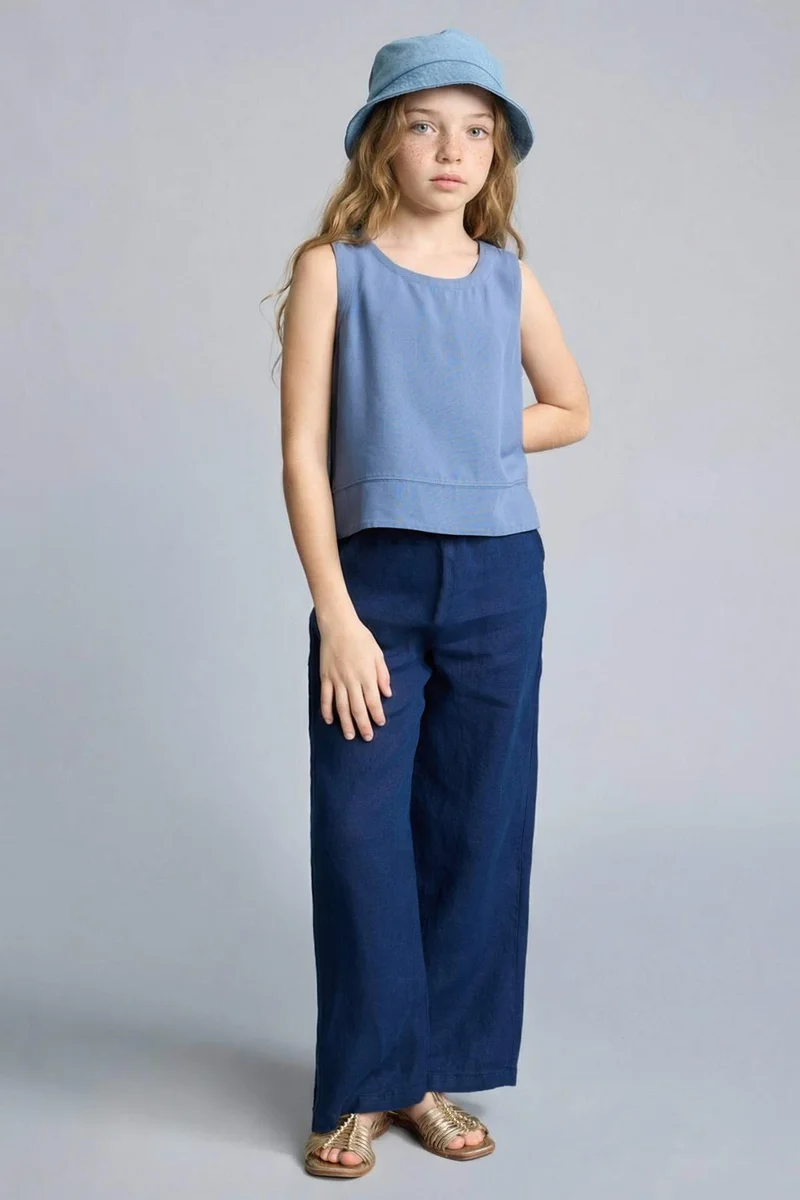 ديفاكتو Wide Leg Linen Trousers