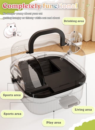 Portable Hamster Cage Small Animal Travel Cage Hamster Carrying Cage - view 3