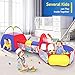 PigPigPen 3 in 1 Kids Play Tent with Play Tunnel Ball Pit Basketball Hoop for Boys  Girls Toddler Pop Up Playhouse Toy for Baby IndoorOutdoor Gift for Year Old Child Colorful 3pc Play Tent - Image 4