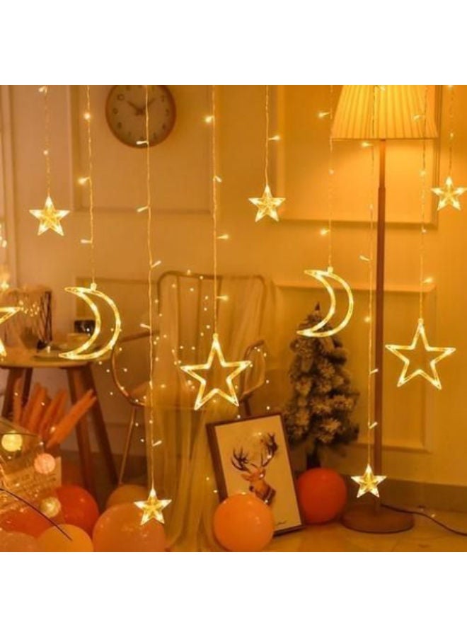 Ramadan Decoration  LED String Lights Star Curtain - Image 1