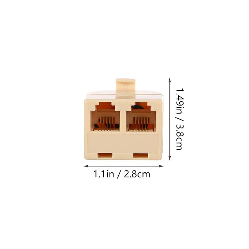 محول مقسم خط هاتف مزدوج المنفذ للهاتف والفاكس والمودم وأجهزة نقاط البيع، عبوة من 10 قطع - Image 5