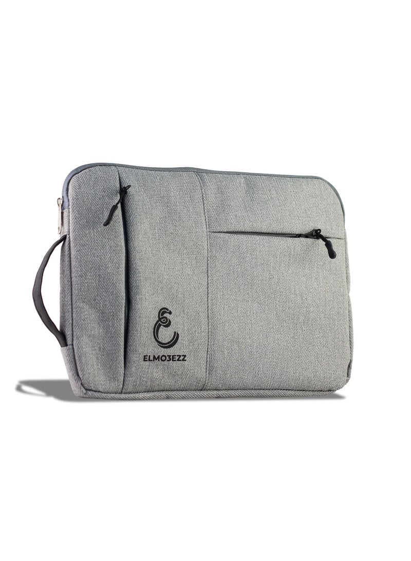 Laptop Sleeve Bag Compatible with MacBook Air/Pro, 13-13.3/14 inch Notebook, Compatible with MacBook Pro 14 inch M3 M2 M1 Chip Pro Max 2024-2021, Polyester Case with Pocket (Gray)  - Image 3