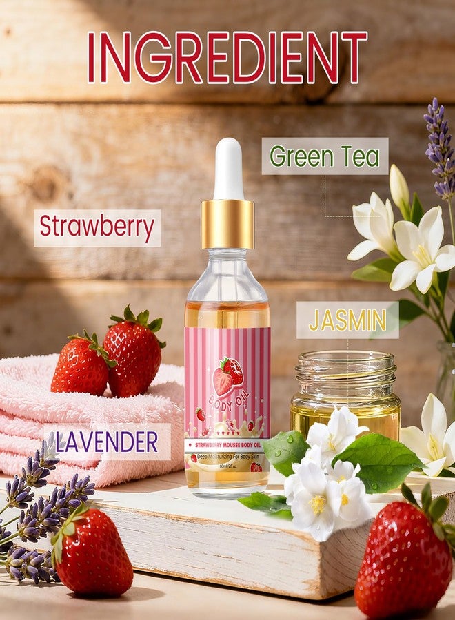 OUPEICHARM Moisturizing Strawberry Body Oil for Women,Hydrating,All Skin Type(60ml) - Image 2