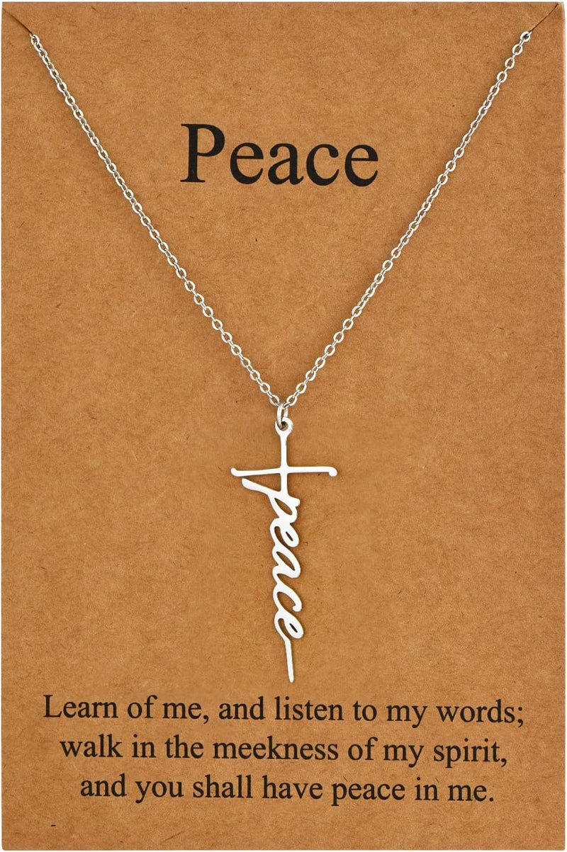 Lcherry Faith Cross Pendant Necklace for Women Religious Christian Jewelry Mother's Day Gifts for Women - Image 1